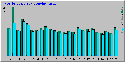 Hourly usage for December 2021